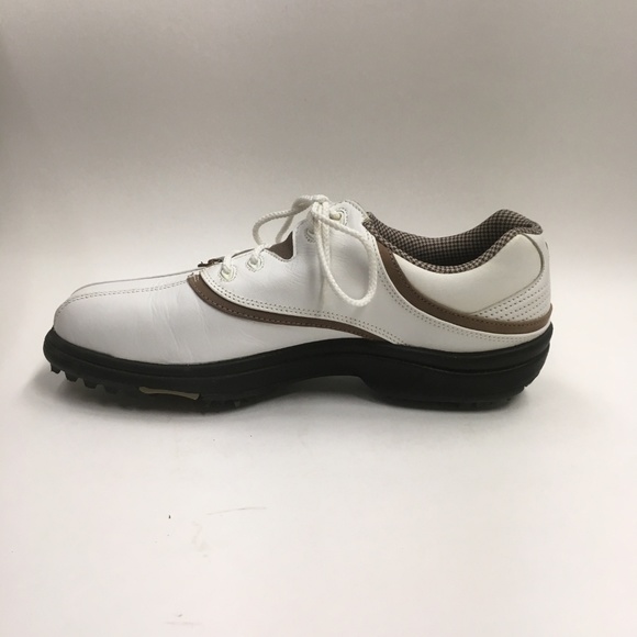 Footjoy Golf comfort, White/Brown Sz 8.5 Wms(0021) - Picture 3 of 6